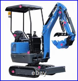 Rippa R10-6 Eco 2026 1.0 Ton Mini Excavator Kubota Diesel Engine US Stock
