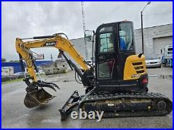 SANY SY50U Hydraulic Mini Excavator Hyd. Thumb Coupler with Bucket