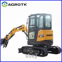 SHANTUI STE35SR Mini Excavator 25HP Diesel Tracked YANMAR Engine 2.8 Ton Digger