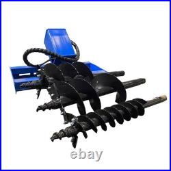 Skid Steer Hydraulic Auger with 3 bits(6, 12, 14) AGT-SSECAG-Y-BL