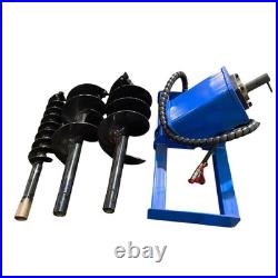 Skid Steer Hydraulic Auger with 3 bits(6, 12, 14) AGT-SSECAG-Y-BL