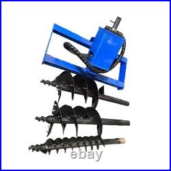 Skid Steer Hydraulic Auger with 3 bits(6, 12, 14) AGT-SSECAG-Y-BL