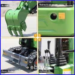 Small Digger1.2Ton 13.5HP B&S, Tracked Excavator For Garden Farm Architecture