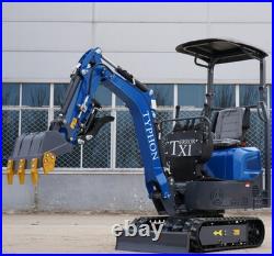 TERROR XI Mini Excavator 1 Ton Digger 13.5hp Gas Tracked Crawler B&S EPA Engine