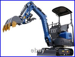 TERROR XI Mini Excavator Digger 13.5hp Gas B&S EPA Engine with 13 Attachments