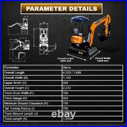 TERROR XVIII 4000lb Mini Excavator 13 Attachment Kubota Boom Swing Pilot Control
