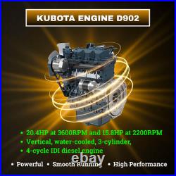 TERROR XVIII 4000lb Mini Excavator 13 Attachment Kubota Boom Swing Pilot Control