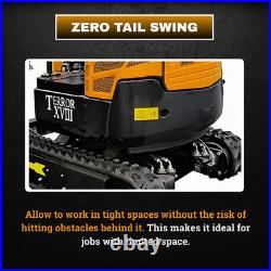 TERROR XVIII 4000lb Mini Excavator 13 Attachment Kubota Boom Swing Pilot Control