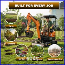 TERROR XVIII 4000lb Mini Excavator 13 Attachment Kubota Boom Swing Pilot Control