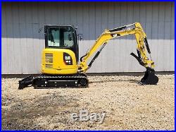 THUMB! 2013 Caterpillar 303.5E CR Mini Track Excavator CAB HEAT AIR AUX HYD CAT