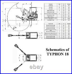 TYPHON 18 FLEX 1.8 Ton Mini Excavator EPA Kubota D722 Diesel Engine