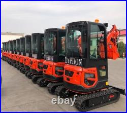 TYPHON 18 Flex 4,000 lbs Mini Crawler Excavator for Garden, Farm, Park, Road Mic