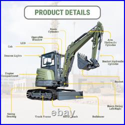 TYPHON KUVUO 4.0 Mini Excavator with Boom Swing Full Hydraulic Control AC/Heat