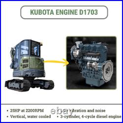 TYPHON KUVUO 4.0 Mini Excavator with Boom Swing Full Hydraulic Control AC/Heat