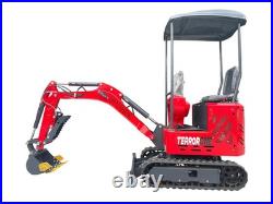 TYPHON TERROR ONE STORM 1 Ton Mini Excavator 13.5hp B&S gas engine 5Attachments