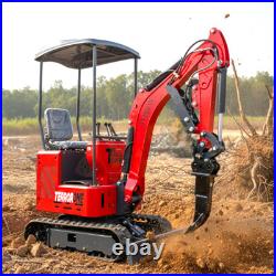 TYPHON TERROR ONE STORM 1 Ton Mini Excavator 13.5hp B&S gas engine 5Attachments