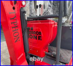 TYPHON TERROR ONE STORM 1 Ton Mini Excavator 13.5hp B&S gas engine 5Attachments