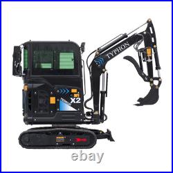 TYPHON TERROR X2 Max 2.7 Ton Mini Excavator Yanmar 3TNV88F Engine AC Heat Cabin