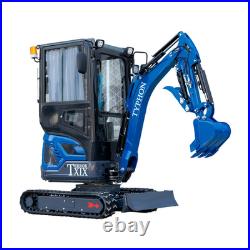 TYPHON TERROR XIX Prestige Mini Excavator 4200lbs 20.4 HP Kubota D902 diesel Cab