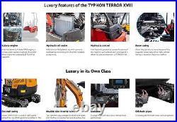 TYPHON TERROR XVIII Prestige 2 Ton Mini Excavator KUBOTA Diesel Engine NEW