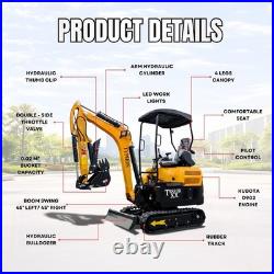 TYPHON TERROR XX 4000lb Mini Excavator 12 Attachments Kubota D902 Diesel Engine TYPHON TERROR XX 4000lb Mini Excavator 12 Attachments Kubota D902 Diesel Engine