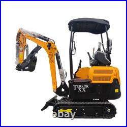 TYPHON TERROR XX 4000lb Mini Excavator 12 Attachments Kubota D902 Diesel Engine TYPHON TERROR XX 4000lb Mini Excavator 12 Attachments Kubota D902 Diesel Engine