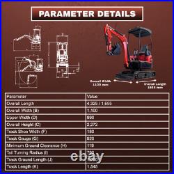 TYPHON Terror XVIII 4000lbs Mini Excavator Kubota D902 Boom Swing 13 Attachments