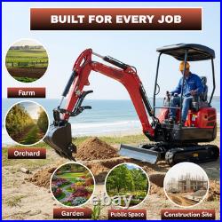 TYPHON Terror XVIII 4000lbs Mini Excavator Kubota D902 Boom Swing 13 Attachments