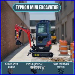 TYPHON Terror XVIII Prestige Mini Excavator 2 Ton AC Cabin DIgger Kubota D902
