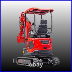 TYRANT 17 Mini Excavator Kubota D902 Engine Side Swing with 12 attachments