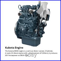 TYRANT 17 Mini Excavator Kubota D902 Engine Side Swing with 12 attachments