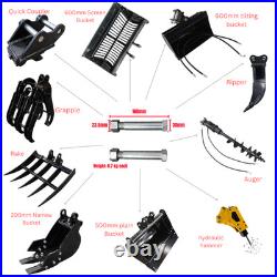 TYRANT 17 Mini Excavator Kubota D902 Engine Side Swing with 12 attachments