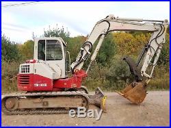 Takeuch Tb180fr Excavator Cab Heat A/c Hydraulic Thumb Ready To Work In Pa