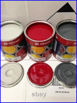 Takeuchi Digger Red Light Grey Dark Grey Enamel Excavator Paint Set 1 Litre Tins