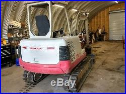 Takeuchi TB135 mini excavator 11' digging depth with swing boom and aux. Hyd