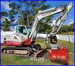 Takeuchi TB290 Cab A/C Heat Excavator Forestry Fecon Mulcher Power Tilt Cat 308
