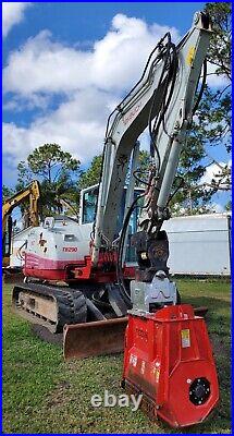 Takeuchi TB290 Cab A/C Heat Excavator Forestry Fecon Mulcher Power Tilt Cat 308