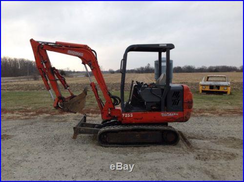 Thomas T25S mini ex excavator 2 buckets hydaulic thumb diesel