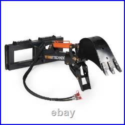 Titan Attachments Skid Steer Fronthoe Excavator Attachment, 10 Bucket & Thumb