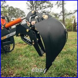 Titan Attachments Skid Steer Fronthoe Excavator Attachment, 10 Bucket & Thumb