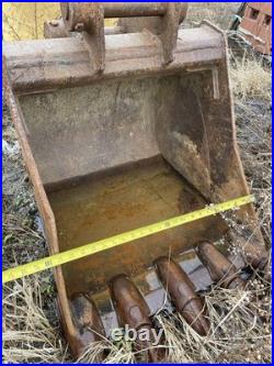 Two used backhoe buckets for mini hoe Werk-Brau 24 inch and 12 inch Two used backhoe buckets for mini hoe Werk-Brau 24 inch and 12 inch