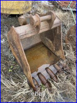 Two used backhoe buckets for mini hoe Werk-Brau 24 inch and 12 inch Two used backhoe buckets for mini hoe Werk-Brau 24 inch and 12 inch