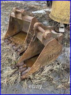 Two used backhoe buckets for mini hoe Werk-Brau 24 inch and 12 inch Two used backhoe buckets for mini hoe Werk-Brau 24 inch and 12 inch