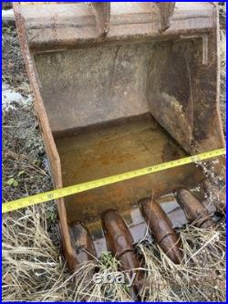 Two used backhoe buckets for mini hoe Werk-Brau 24 inch and 12 inch Two used backhoe buckets for mini hoe Werk-Brau 24 inch and 12 inch