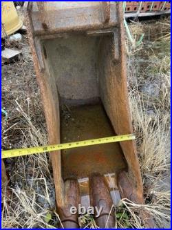 Two used backhoe buckets for mini hoe Werk-Brau 24 inch and 12 inch Two used backhoe buckets for mini hoe Werk-Brau 24 inch and 12 inch