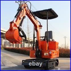 USA 1 Ton B&S Gas Mini Excavator Tracked Crawler 13.5 HP With Hydraulic Thumb