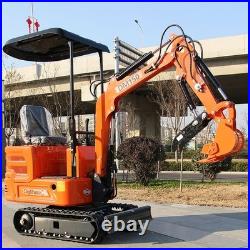 USA 1 Ton B&S Gas Mini Excavator Tracked Crawler 13.5 HP With Hydraulic Thumb