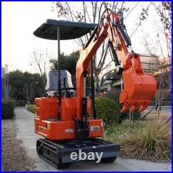 USA 1 Ton B&S Gas Mini Excavator Tracked Crawler 13.5 HP With Hydraulic Thumb