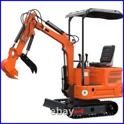 USA 1 Ton B&S Gas Mini Excavator Tracked Crawler 13.5 HP With Hydraulic Thumb
