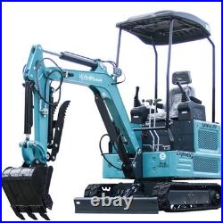 USA STOCK, New 1.8Ton Mini Excavator Kubota Diesel Engine Pilot Hydraulic System
